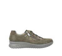Rieker Damen Schnürschuhe Grün, Damen, Größe: 40, Material: Leder/Textil