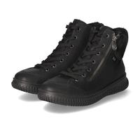 Winterboots RIEKER Gr. 41, schwarz, Damen, Lederimitat, Textil, unifarben, Schuhe, Schnürboots, Stiefelette mit wasserabweisender riekerTEX-Membran (23888123-41) schwarz