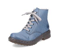 Rieker Damen Schnürstiefel 78240, Frauen Stiefel,uebergangsstiefel,uebergangsschuhe,schnürboots,halbstiefel,schnürung,blau (14),36 EU / 3.5 UK
