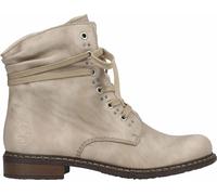 Rieker Damen Schnürstiefel Beige, Damen, Größe: 38, Material: Kunstleder/Textil