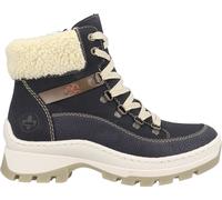 Rieker Damen Schnürstiefel Blau, Damen, Größe: 40, Material: Kunstleder/Textil