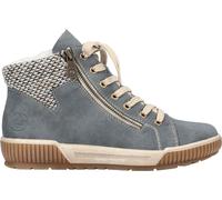 Rieker Damen Schnürstiefel Blau, Damen, Größe: 40, Material: Kunstleder/Textil