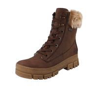 RIEKER Damen Schnürstiefel braun Kunstleder