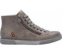 Rieker Damen Schnürstiefel Grau, Damen, Größe: 36, Material: Kunstleder/Textil