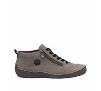 Rieker Damen Schnürschuhe 52514 – mit Strass, Komfort, grau, Größe 39 EU