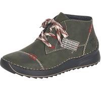 Rieker Damen Schnürstiefel Grün, Damen, Größe: 38, Material: Kunstleder/Textil