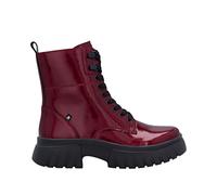 Rieker Damen Schnürstiefel Rot, Damen, Größe: 36, Material: Lackleder/Synthetik