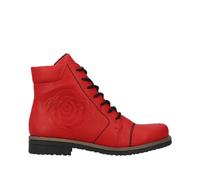 Rieker Damen Schnürstiefel Rot, Damen, Größe: 37, Material: Kunstleder/Textil