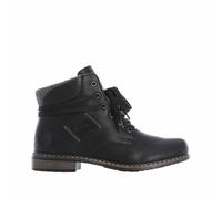 Rieker Damen Schnürstiefel Schwarz, Damen, Größe: 40, Material: Kunstleder/Textil