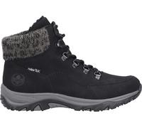 Winterboots RIEKER, Damen, Gr. 41, schwarz, Nubuklederimitat, Textil, unifarben, Basic, Schuhe, Schnürboots, Stiefelette mit TEX-Membran und Warmfutter, Topseller (83029548-41) schwarz