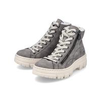 Winterboots RIEKER Gr. 39, grau Damen Schuhe Reißverschlussstiefeletten mit Reißverschluss an der Außenseite (41942741-39)