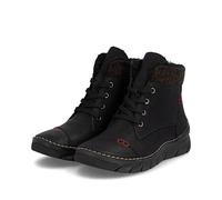 Rieker Damen-Schnürstiefelette gefüttert Schwarz-Rot 39