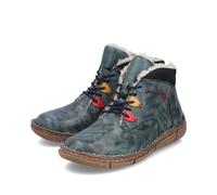 Winterboots RIEKER, Damen, Gr. 40, dunkelolive kombiniert, Lederimitat, Textil, used, casual, Schuhe, Schnürboots, Stiefelette mit gepolstertem Schaftrand (35437953-40) dunkelolive kombiniert