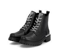 Rieker Damen-Schnürstiefelette Schwarz-Weiß 37