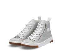 Rieker Damen-Schnürstiefelette Silber-Grau-Weiß 39