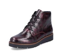 Rieker Damen Schnürstiefeletten 44902 – rot – lose Einlage – Größe 41 EU / 7.5 UK