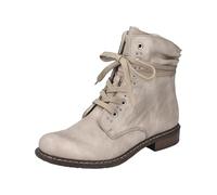 Rieker Damen-Schnürstiefelette 71218-62 - Kunstleder/Textil, Kaltfutter - Beige Gr. 38