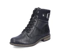 Rieker Damen Schnürstiefeletten 71242, Frauen Stiefeletten,schnürboots,reißverschluss,Boots,Stiefel,Bootee,Booties,schwarz (00),40 EU / 6.5 UK