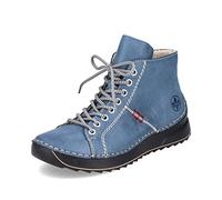 Schnürboots RIEKER, Damen, Gr. 41, blau (royalblau), Lederimitat, Schuhe Schnürboots, mit Ziernähten (78451208-41) royalblau