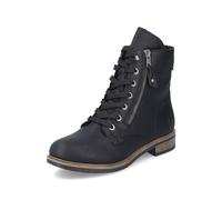 Rieker Damen Schnürstiefeletten 72221 - Reißverschluss - Schwarz (00) Größe 36