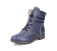Rieker Damen Schnürstiefeletten 72229, Frauen Stiefeletten,Boots,Stiefel,Bootee,Booties,halbstiefel,Kurzstiefel,blau (14),37 EU / 4 UK