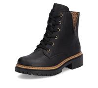Rieker Damen Schnürstiefeletten 72617, Frauen Stiefeletten,halbstiefel,Kurzstiefel,uebergangsschuhe,uebergangsstiefel,schwarz (00),37 EU / 4 UK