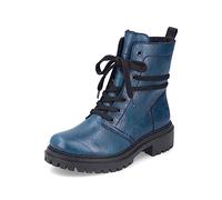 Rieker Damen Schnürstiefeletten 72675, Frauen Stiefeletten,Kurzstiefel,uebergangsschuhe,uebergangsstiefel,schnürboots,Boots,blau (12),38 EU / 5 UK