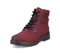 Rieker Damen Schnürstiefeletten 73225, Frauen Stiefeletten, wasserabweisend, riekerTEX,Bootee,Booties,halbstiefel,Kurzstiefel,rot (35),38 EU / 5 UK