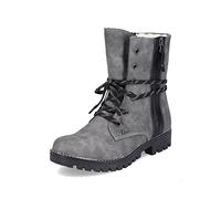 Rieker Stiefelette Lederimitat Grau/Schwarz Warmfutter