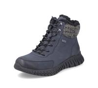 Rieker Damen Schnürstiefeletten M5310, Frauen Stiefeletten, lose Einlage, wasserabweisend, riekerTEX,Stiefel,Bootee,Booties,blau (14),39 EU / 6 UK