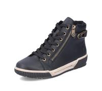 Rieker Damen Schnürstiefeletten N0708, Frauen Stiefeletten, lose Einlage,uebergangsstiefel,schnürboots,Winterschuhe,warm,schwarz (00),39 EU / 6 UK