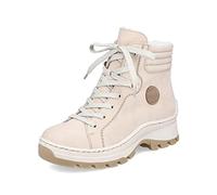 Winterboots RIEKER Gr. 41, beige Damen Schuhe Reißverschlussstiefeletten mit seitlichem Rieker-Label (54667652-41)