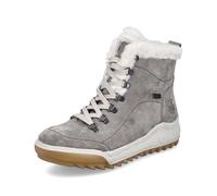 Rieker Damen Schnürstiefeletten Y4713, Frauen Stiefeletten,schnürboots,Winterstiefeletten,Winterschuhe,gefüttert,Boots,grau (45),41 EU / 7.5 UK