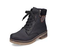Rieker Damen Schnürstiefeletten Y7418, Frauen Stiefeletten,halbstiefel,Kurzstiefel,uebergangsschuhe,uebergangsstiefel,schwarz (00),41 EU / 7.5 UK