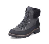 Rieker Damen Schnürstiefeletten Y9101, Frauen Stiefeletten, wasserabweisend, riekerTEX,Winterstiefeletten,Winterschuhe,grau Kombi (45),42 EU / 8 UK