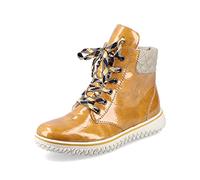 Rieker Schnürstiefeletten Z4206 Damen mit Reißverschluss und Warmfutter miele/beige Gr. 37