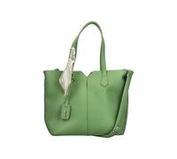 Shopper RIEKER, Damen, Gr. B/H/T: 28cm x 27cm x 12cm, grün (apfelgrün), Lederimitat, unifarben, Taschen, Henkeltasche, Schultertasche Damen mit abnehmbarem Logo-Anhänger (31240259-0) apfelgrün
