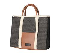 Shopper RIEKER "Korsika/Karami/Teddybear" Gr. B/H/T: 33 cm x 30 cm x 14 cm, bunt (schwarz, cognac, ivory) Damen Taschen Handtaschen im modischen Design (24339040-0)