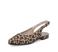 Slingpumps RIEKER, Damen, Gr. 36, leo, Nubuklederimitat, Schuhe Slingpumps, Sommerschuh, Sabot mit elastischem Textileinfass (76693531-36) leo
