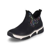 Rieker Damen Slip-On Sneaker 45957, Frauen Halbschuhe,straßenschuhe,Strassenschuhe,Freizeitschuhe,Turnschuhe,Laufschuhe,schwarz (00),38 EU / 5 UK