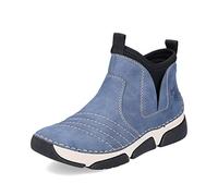 Rieker Damen Slip-On Sneaker 45980, Frauen Halbschuhe,Freizeit,sportlich,straßenschuhe,Strassenschuhe,Sportschuhe,blau Kombi (14),36 EU / 3.5 UK