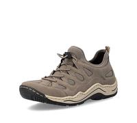 Rieker Slip-On Sneaker Damen Beige Größe 43 Nubuklederimitat/Textil mit Wechselfußbett
