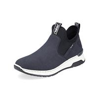 Rieker Damen Slip-On Sneaker M0053, Frauen Halbschuhe, lose Einlage,Freizeitschuhe,Turnschuhe,Laufschuhe,Slipper,blau Kombi (14),38 EU / 5 UK