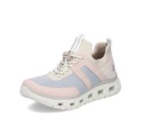 Slip-On Sneaker RIEKER SPORT, Damen, Gr. 37, rosé, creme, Lederimitat, Textil, Schuhe Sneaker, Sportschuh, Halbschuh, Freizeitschuh in veganer Verarbeitung (48120159-37) rosé, creme