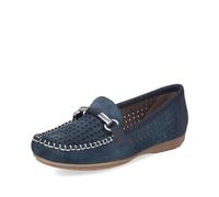 Rieker Damen Slipper 40253, Frauen Slip On,Slides,Schlupfschuhe,schluepfschuhe,Loafer,College Schuhe,Businessschuhe,Slip-ons,blau (14),38 EU / 5 UK