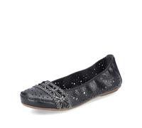 Rieker Damen Slipper 41466, Frauen Slip On,Mokassins,Halbschuhe,Slip-ons,Slides,Schlupfschuhe,schluepfschuhe,Loafer,schwarz Kombi (00),42 EU / 8 UK