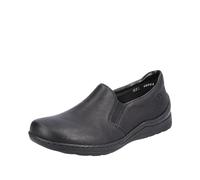 Rieker Slipper 48964-00 Damen Lederimitat mit beidseitigem Stretch Schwarz Gr. 41