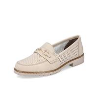 Rieker Damen Slipper 51865, Frauen Slip On,Slip-ons,Loafer,College,Schuhe,Businessschuhe,Anzugschuhe,beige (60),39 EU / 6 UK