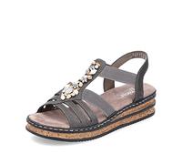 Rieker Damen Slipper 62949, Frauen Slip On,Schlupfschuhe,schluepfschuhe,Slip-ons,freitzeitschuhe,offener,einschlupf,Slipper,beige (45),37 EU / 4 UK