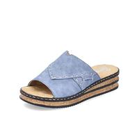 Rieker Damen Slipper 62987, Frauen Slip On,Mokassins,Halbschuhe,Schlupfschuhe,schluepfschuhe,Loafer,Slip-ons,freitzeitschuhe,blau (10),38 EU / 5 UK